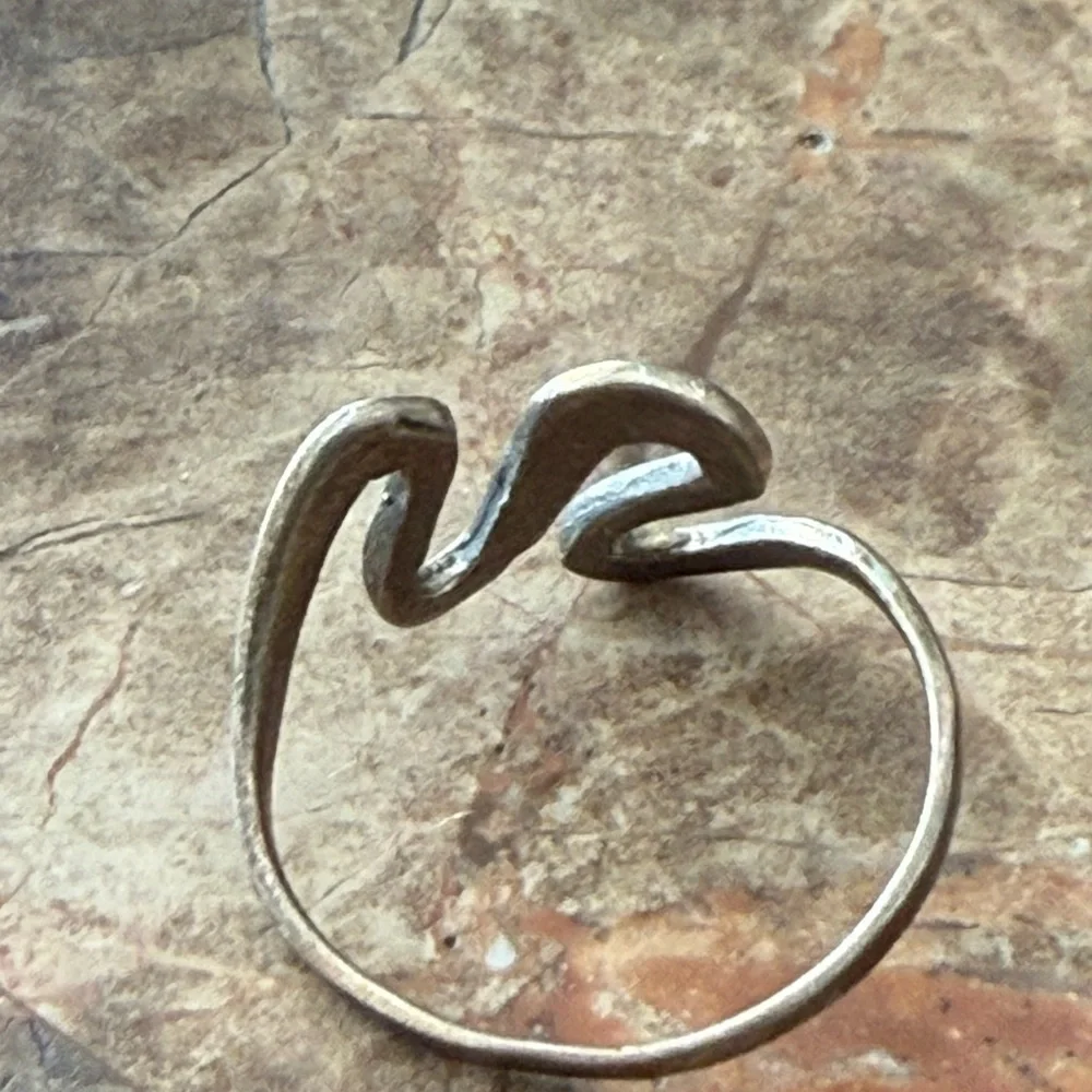 Wave Swirl silver ring